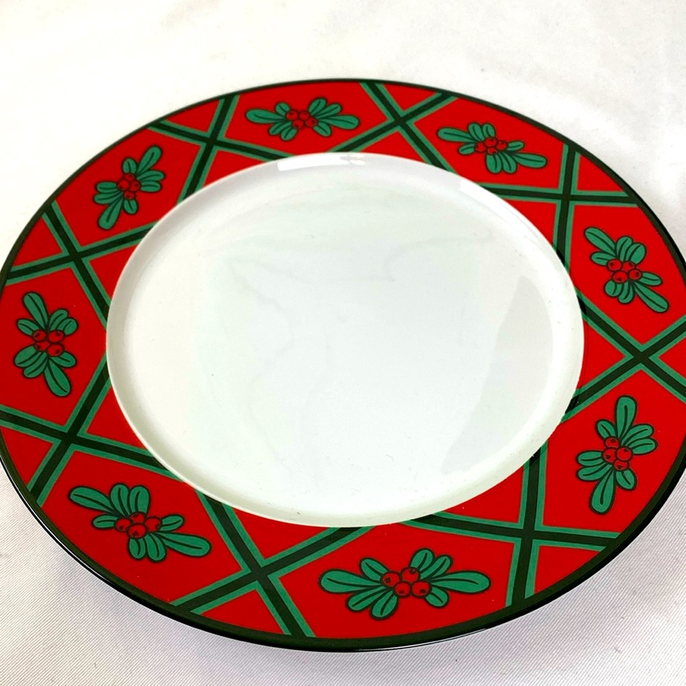 Set of two Vintage Christmas IKEA dinner plates made in Portugal